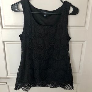 Black banana republic lace top